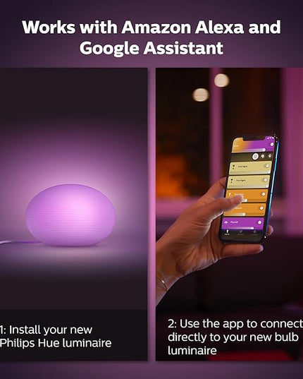 Philips Hue Flourish Smart Table Lamp, White- White and Color Ambiance LED Color-Changing Light- 1 Pack - Control with Hue App- Compatible with Alexa, Google Assistant, and Apple Homekit PhilipsHue