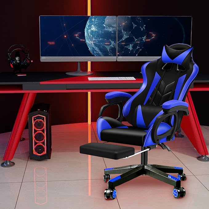28 inch Nylon Gaming Chair Base Replacement with 5 Casters, Heavy Duty Office Chair Base Part - LeafyLoom