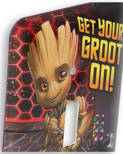 Marvel Groot Metal Light Switch Plate - Groot Switch Plate Decoration for Bedroom or Man Cave - Get Your Groot On! - LeafyLoom