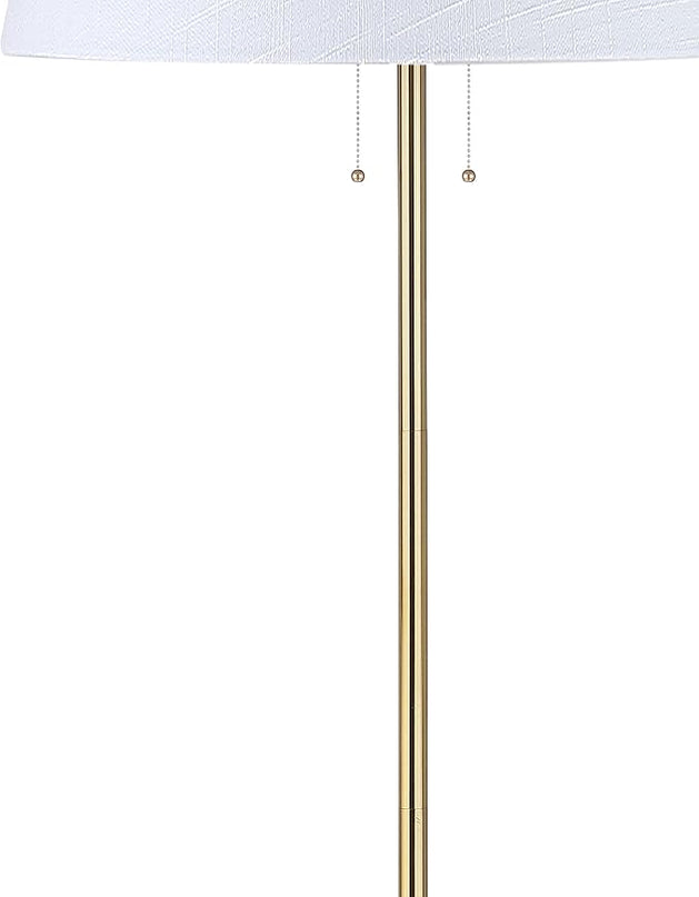JONATHAN Y JYL3001A Amelia 63" Metal LED Floor Lamp, Modern, Contemporary, Glam, Elegant, Office, Living Room, Family Room, Dining Room, Bedroom, Hallway, Foyer, Brass - LeafyLoom