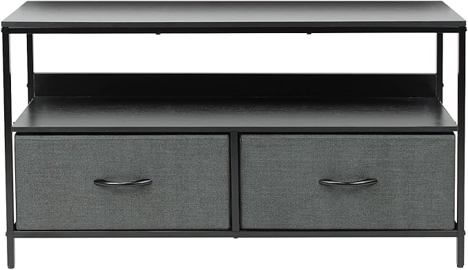 Sorbus TV Stand Dresser with 2 Drawers - Television Riser Chest with Storage - Bedroom, Living Room, Closet, & Dorm Furniture - LeafyLoom