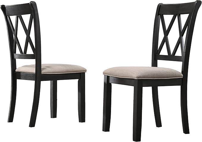 NicBex Haerin-SD-00150-LWJ Dining Chairs, 20"x19"x38", Black - LeafyLoom