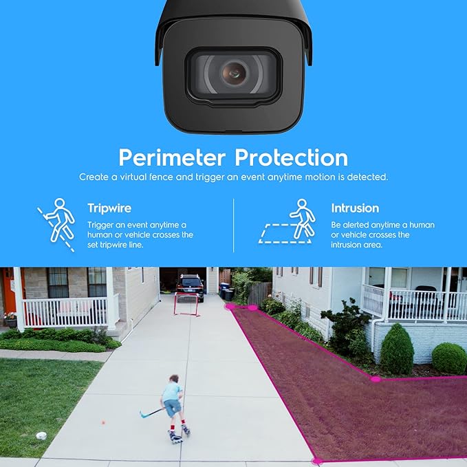 Amcrest UltraHD 4K (8MP) Outdoor Bullet Security IP POE Camera, 98ft NightVision, 2.8mm Lens, IP67 Weatherproof, 256GB MicroSD Recording, Black (IP8M-2496EB-V2) Amcrest