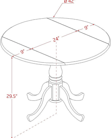 East West Furniture Dublin 3 Piece Set Contains a Round Dining Room Table with Dropleaf and 2 Dark Gotham Grey Linen Fabric Upholstered Chairs, 42x42 Inch, Wirebrushed Black - LeafyLoom