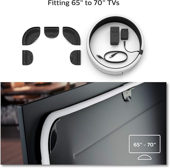 Philips Hue Play Gradient 65" Smart TV Light Strip - Flowing Multicolor LED Color-Changing TV BackLight - Sync with TV, Music, and Gaming - Requires Bridge and Sync Box - Control with App or Voice PhilipsHue