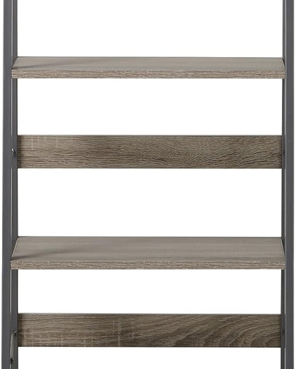 Signature Design by Ashley Soho Modern Home Office Desk & 4-Shelf Bookcase Set, Reclaimed Wood - LeafyLoom