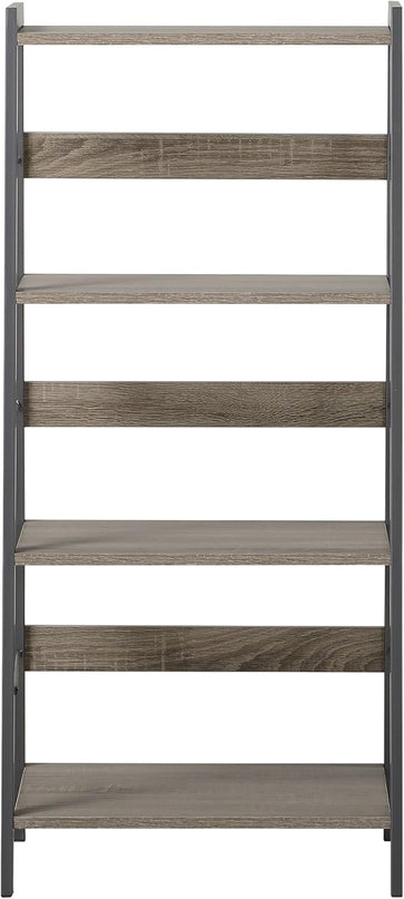 Signature Design by Ashley Soho Modern Home Office Desk & 4-Shelf Bookcase Set, Reclaimed Wood - LeafyLoom