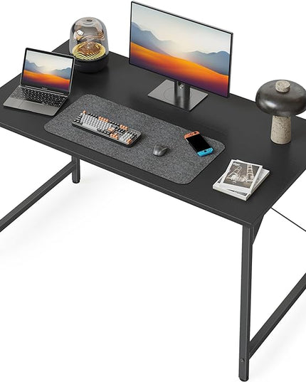 BANTI Computer Desk, 40 inch Home Office Desk, Modern Simple Style PC Table for Home, Office, Study, Writing, Black - LeafyLoom