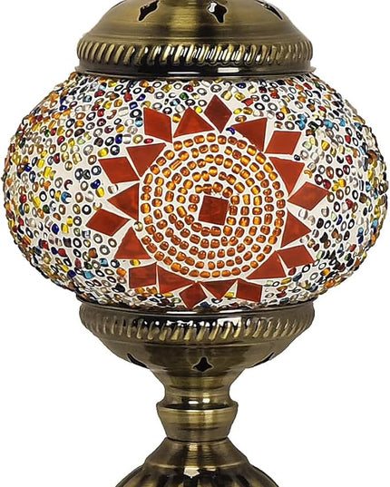 Turkish Table Lamp Handcrafted Mosaic and Stained Glass Moroccan Lamp for Home Decor - LeafyLoom