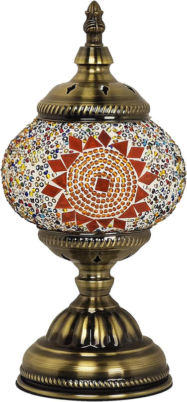 Turkish Table Lamp Handcrafted Mosaic and Stained Glass Moroccan Lamp for Home Decor - LeafyLoom