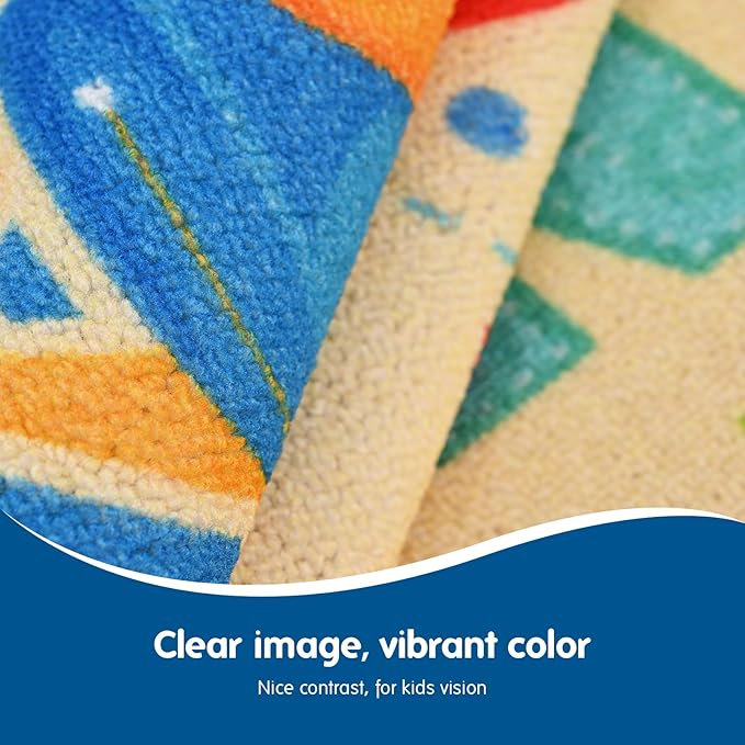 Booooom Jackson Vibrant Classroom Rug Alphabet Rug for Kids Learning and Play,ABC Rug for Kids Room Playroom Nursery,Reading Rug,Baby Toddlers Non Slip Kids Rug,Rainbow Rug,Colorful ABC Carpet Rug - LeafyLoom