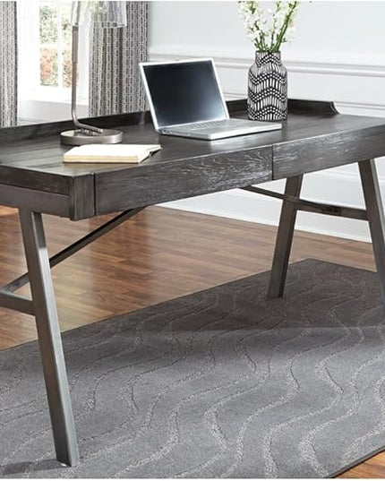 Signature Design by Ashley Raventown Urban 60" Home Office Desk, Weathered Brown - LeafyLoom