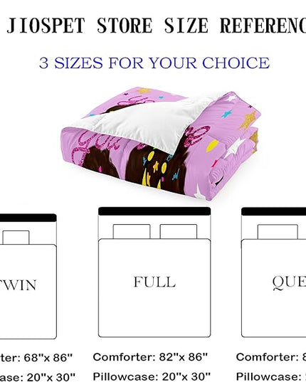 Black Girl Comforter Sets Twin-African Black Girls Twin Comforter Sets for Girls Cute Black Girl Twin Bedding Sets for Girls Princess Room Decor for Girls Bedroom, Twin (1 Comforter 1 Pillowcase) - LeafyLoom