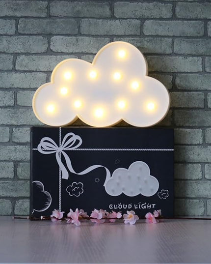 Cloud LED Night Light Table Lamp for Party Birthday Wedding Atmosphere,Battery Operated Decorative Marquee Signs Light Nursery Lamp for Bedroom and Wall Decoration(Cloud) - LeafyLoom