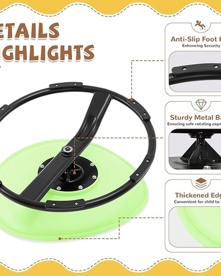 Zhenx Spinning Chair for Kids, Autism Kids Swivel Chair, Kids Sensory Chair, Spinning Chair for Autistic Kids & ADHD Children, Sit and Spin Training Body Coordination(Green) - LeafyLoom