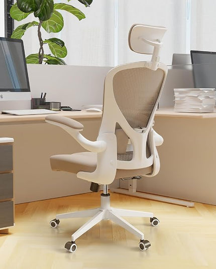 Home Desk Chair Ergonomic Chair with Headrest Study Chair Computer Chair Desk Chair Adjustable Headrest Lumbar Support Office Chair Heavy Duty Office Chair - LeafyLoom