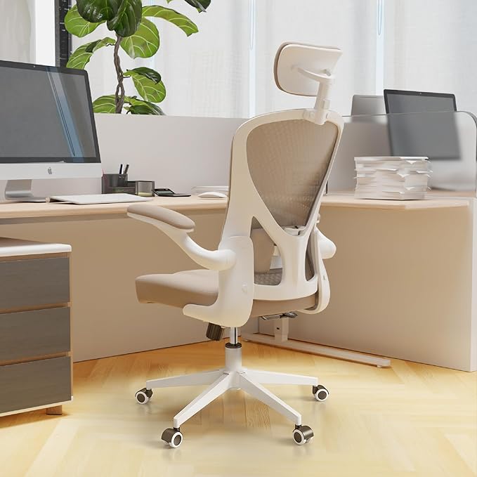 Home Desk Chair Ergonomic Chair with Headrest Study Chair Computer Chair Desk Chair Adjustable Headrest Lumbar Support Office Chair Heavy Duty Office Chair - LeafyLoom