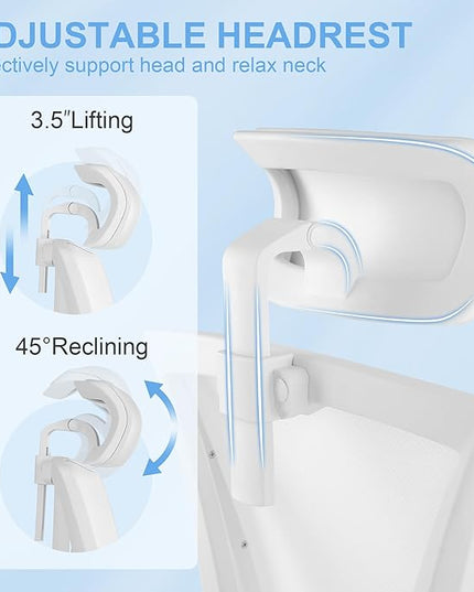 Misolant Ergonomic Office Chair with Footrest, Ergonomic Desk Chair with Adjustable 2D Lumbar Support, High Back Office Chair with Adjustable Headrest, Comfortable Leather Office Chair - LeafyLoom