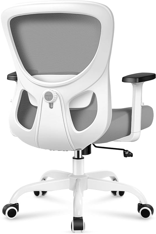 Office Chair Ergonomic Desk Chair with Adjustable Lumbar Support, Swivel Comfy Computer Chair Heavy Duty Executive Chair for Home Office - LeafyLoom