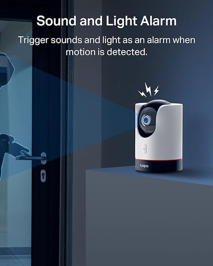 TP-Link Tapo 2K QHD Pan/Tilt Wi-Fi Camera | Apple HomeKit | Physical Privacy Mode | Color Night Vision | Motion Tracking | 2-Way Audio | Local/Cloud Storage | Works w/Alexa&Google Home | (Tapo C225) Tapo