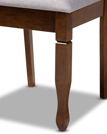 Baxton Studio Dining Sets, Grey/Walnut - LeafyLoom