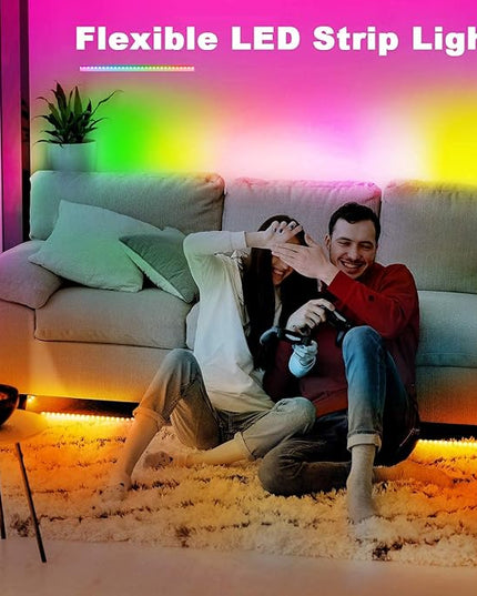 phopollo 65.6FT Led Lights for Bedroom, 5050 Color Changing Led Strip Lights with 44-Key Remote and 12v Power Supply, Led Lights Strip for Home Decoration. Phopollo
