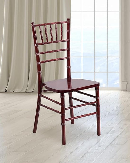 Flash Furniture HERCULES Series Mahogany Wood Chiavari Chair - LeafyLoom
