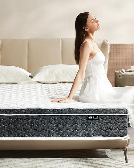 Full Mattress 10 Inch Hybrid Mattress Full in a Box with Memory Foam - Individually Wrapped Pocket Coils Spring, Edge Support Pressure Relief, CertiPUR-US Certified(Medium Firm) - LeafyLoom