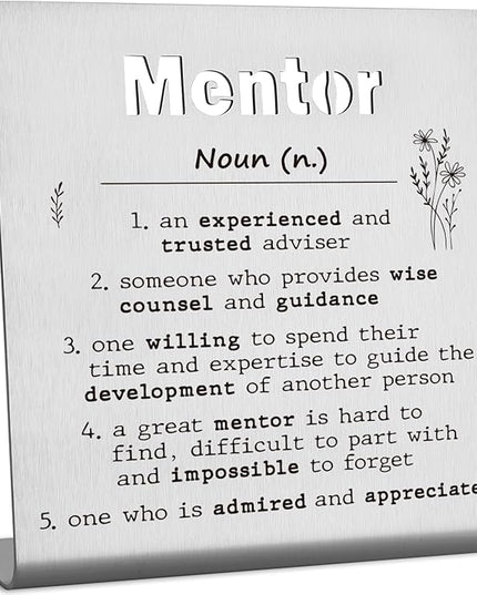 Afterprints Mentor Gifts for Women Men Thank You Gifts For Mentor Leaving Going Away Retirement Appreciation Boss, Coworker, Teacher, Counselor, Coach Office Desk Decor XLK04 - LeafyLoom