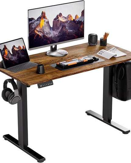 Motorized Standing Desks, Electric Stand Up Desk with Ultra Stable Construction and Cable Management,adjustable Height Desk with Memory Preset Design for Home Office Use 48x24 in Natural - LeafyLoom