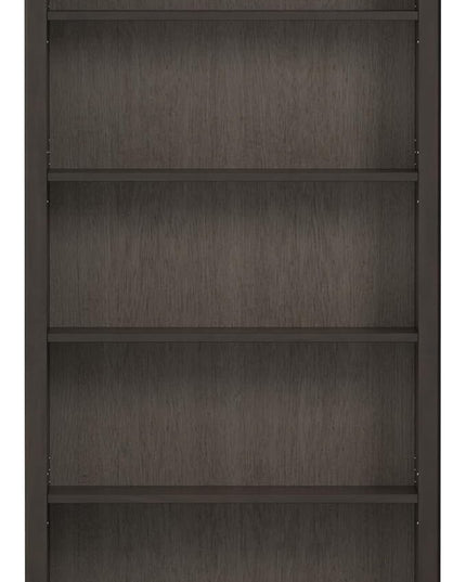 SIMPLIHOME Amherst SOLID WOOD Transitional 5 Shelf Bookcase for The Living, Study Room and Office, 36 inch, Hickory Brown - LeafyLoom