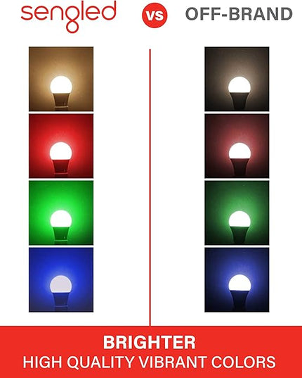Sengled Smart Light Bulbs, Color Changing Alexa/Bluetooth Mesh, Dimmable LED Bulb A19 E26 Multicolor, High CRI, High Brightness, 8.7W 800LM, 1Pack Sengled