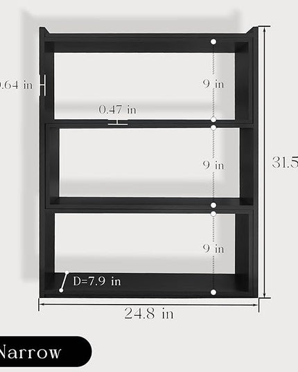 4-Tier Wooden Bookshelf, Expandable 25-47 inch Wide Bookcase, Modern Freestanding Bookcas for Small Space or Corner (Black) - LeafyLoom