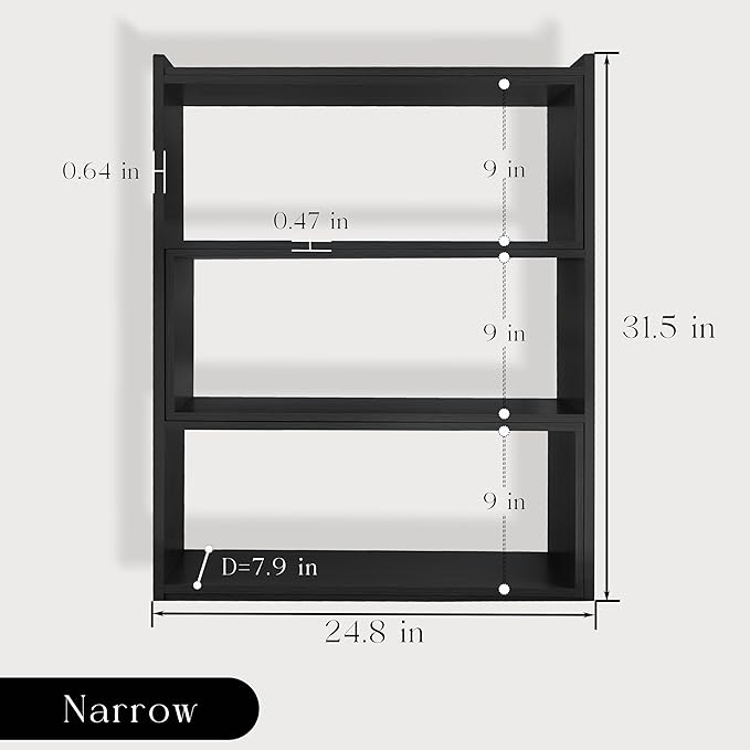 4-Tier Wooden Bookshelf, Expandable 25-47 inch Wide Bookcase, Modern Freestanding Bookcas for Small Space or Corner (Black) - LeafyLoom