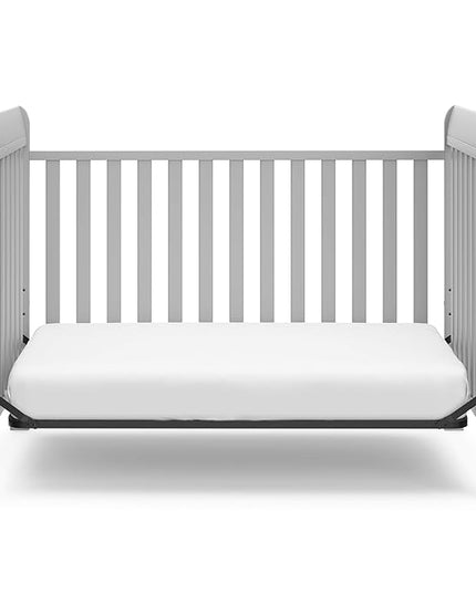 Storkcraft Maxwell Convertible Crib (Pebble Gray) – GREENGUARD Gold Certified, Converts to Toddler Bed and Daybed, Fits Standard Full-Size Crib Mattress, Classic Crib with Traditional Sleigh Design - LeafyLoom