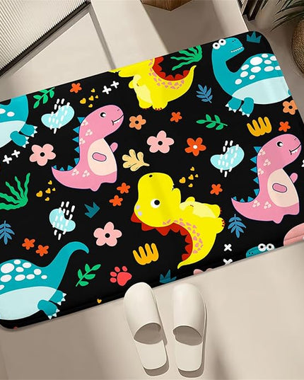 Dinosaur Rugs for Boys Bedroom - Dinosaur Pattern Area Rug Kids Bedroom Rug Kids Play Rugs for Boys Dinosaur Bedroom Decor for Boys Colorful Dinosaur Print Area Rug Kids Rugs for Bedroom,2'×3' - LeafyLoom