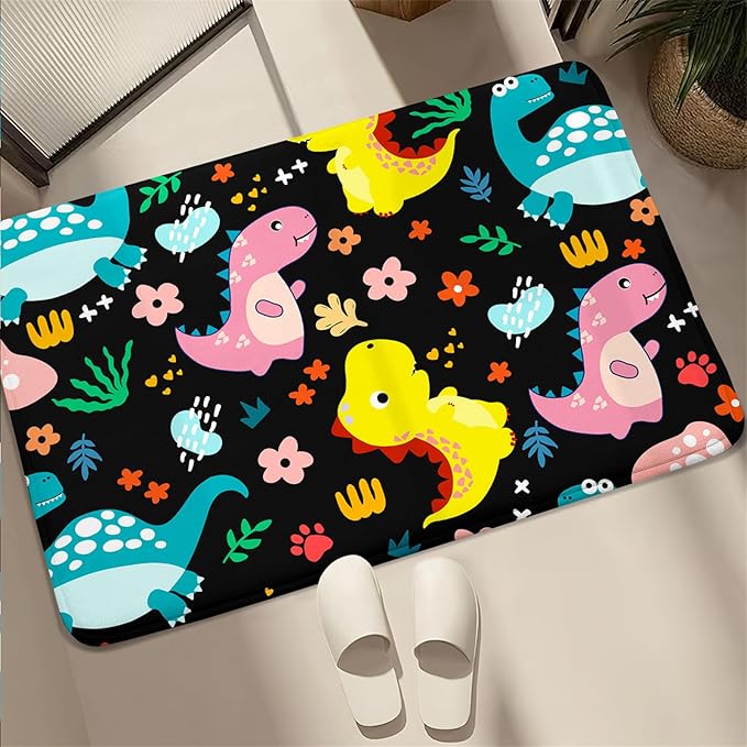 Dinosaur Rugs for Boys Bedroom - Dinosaur Pattern Area Rug Kids Bedroom Rug Kids Play Rugs for Boys Dinosaur Bedroom Decor for Boys Colorful Dinosaur Print Area Rug Kids Rugs for Bedroom,2'×3' - LeafyLoom