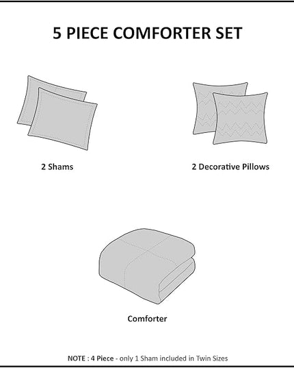 Callie Cotton Jacquard Weave Colorful Pom Pom Kids Comforter sets, Down Alternative Shabby Chic All Season Girls Bedding, Bedroom Decor, Full/Queen,Aqua 5 Piece - LeafyLoom