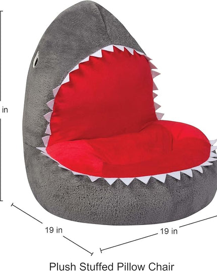 Trend Lab Shark Toddler Chair Plush Character Kids Chair Comfy Furniture Pillow Chair for Boys and Girls, 21 x 19 x 19 inches - LeafyLoom