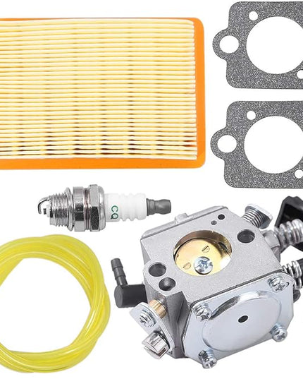 Carburetor for Stihl SR320 SR340 SR380 SR400 SR420 BR320 BR340 BR380 BR400 BR420 Replaces# Walbro HD-4A HD-4B HD-13B 4203-120-0603 4203-120-0605 Backpack Blower Carb Kit with Air Filter Fuel Line - LeafyLoom