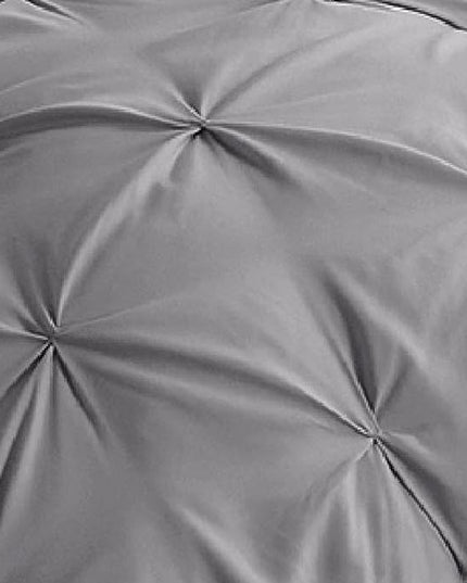 Bedsure Queen Comforter Set - Bed in a Bag Queen 7 Pieces, Pintuck Bedding Sets Grey Bed Set with Comforter, Sheets, Pillowcases & Shams - LeafyLoom