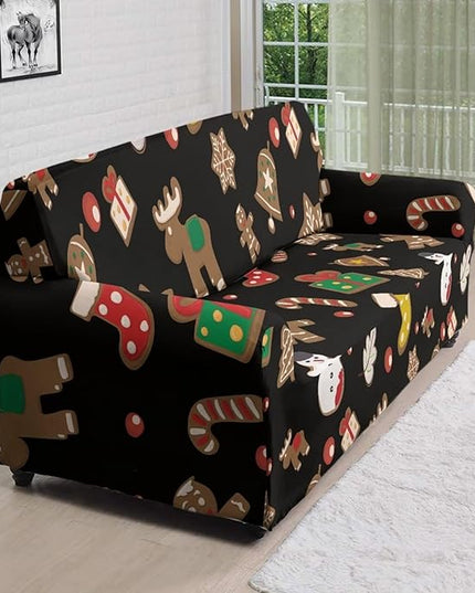 FKELYI Christmas Decorations Indoor Furniture Protector Easy Going Stretch Sofa Slipcover Non-Slip Sofa Slipcovers Washable Sofa Couch Cover XL FKELYI