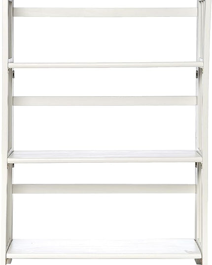 Casual Home 3-Shelf Folding Stackable Bookcase (27.5" Wide)-White - LeafyLoom