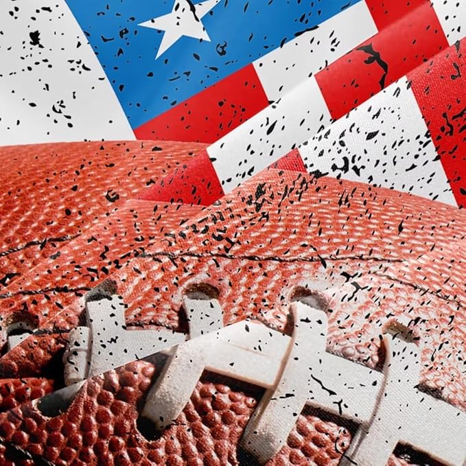 American Football Comforter Set for Boys Teens,Kids Sports Bedding Set Full Size,USA Flag Football Printed Bedroom Sets with 2 Matching Pillow Shams - LeafyLoom