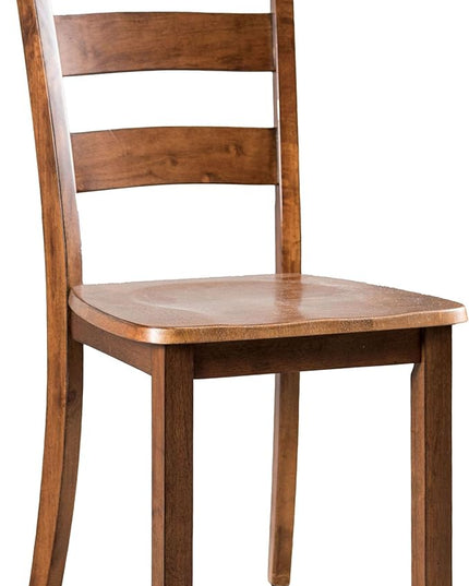 Furniture of America Burnett Wood 5-Piece Dining Room Set, Square Table and 4 Durable Slat Back Chairs with Footrest for Home Kitchen Furniture, Dinettes, Walnut - LeafyLoom