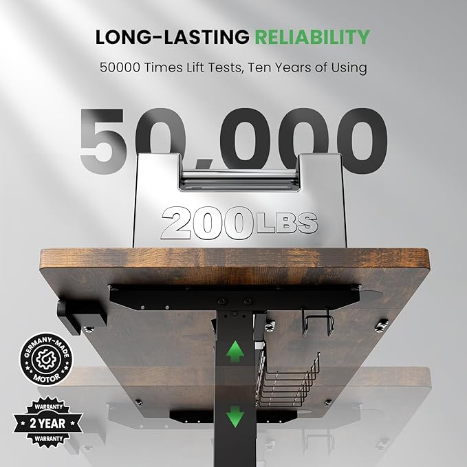 Electric Standing Desk Adjustable - 48 x 24 Inch Sit Stand up Desk with Cable Management - 3 Memory Preset Adjustable Height Desk Computer Home Office Desk - LeafyLoom