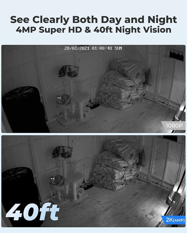 REOLINK E1 Pro Indoor Security Camera, 4MP Plug-in Pet Camera Support 2.4/5 GHz WiFi, 360 Degree Baby/Dog Monitor with Auto Tracking, Person/Pet Detection, Night Vision, 2 Way Audio, Local Storage REOLINK