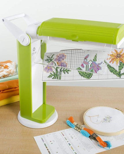 OttLite 13 Watt Magnifier Task Lamp with 2X Magnification and Swivel Base, Green - LeafyLoom
