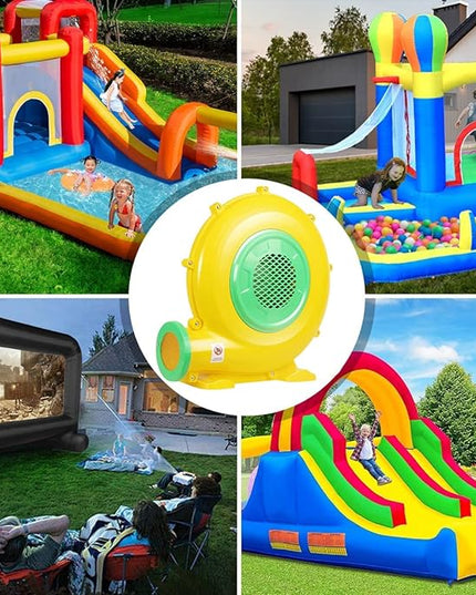 Air Blower 750 Watts with 4M Wire, 2550Pa Pump Fan Commercial Inflatable Bounce House Blower, Used for Inflatable Bouncy Castle and Jump Slides (750W,1HP) - LeafyLoom