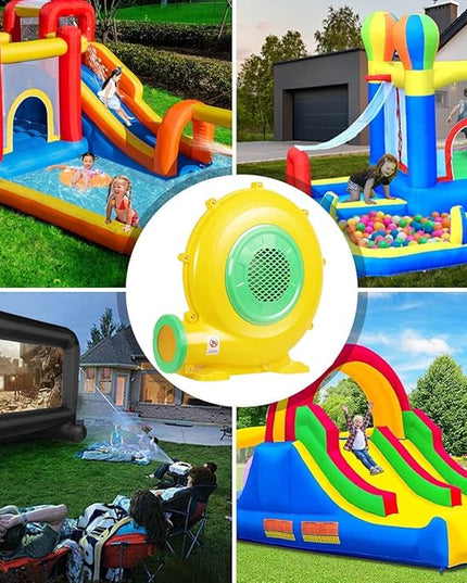 Air Blower 950 Watts with 4M Wire, 2600Pa Pump Fan Commercial Inflatable Bounce House Blower, Used for Inflatable Bouncy Castle and Jump Slides (950W,1.25HP) - LeafyLoom